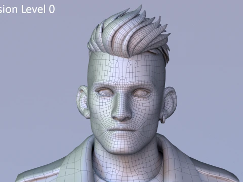 Cartoon Man Rig 3D Model