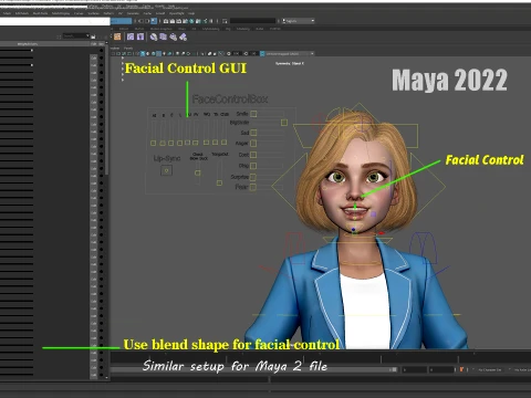 Angelica Cartoon Girl 3D Model