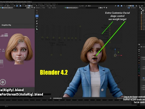 Angelica Cartoon Girl 3D Model