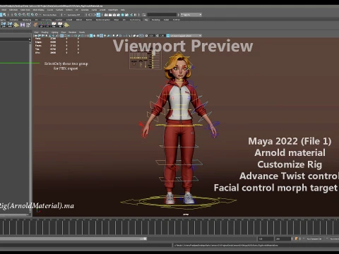 Daria Cartoon Girl 3D Model