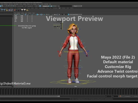 Daria Cartoon Girl 3D Model
