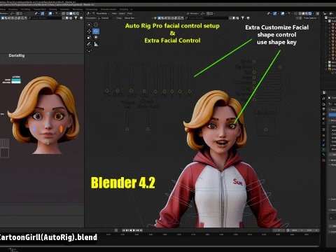 Daria Cartoon Girl 3D Model