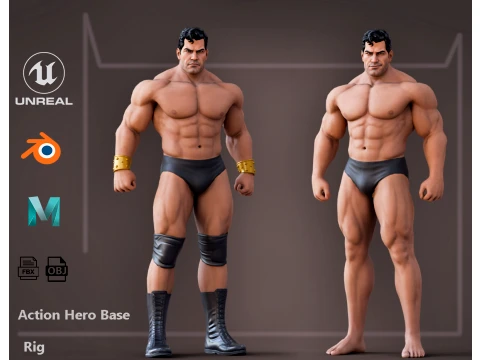 Action Hero Base 3D 모델