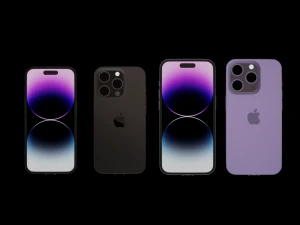 Y&uuml;ksek kaliteli işlenmiş IPhone 14 Pro ve IPhone 14 Pro max 3D Model