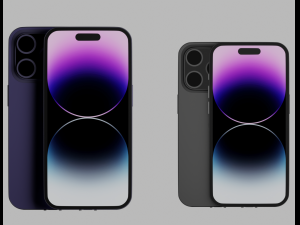 High quality rendered IPhone 14 Pro and IPhone 14 Pro max 3D Modell