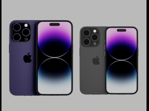 High quality rendered IPhone 14 Pro and IPhone 14 Pro max 3D Modell
