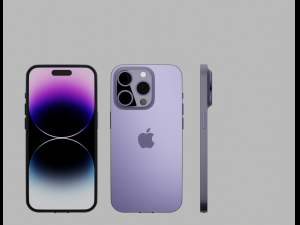 High quality rendered IPhone 14 Pro and IPhone 14 Pro max 3D Modell