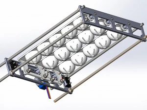 계란 부화기의 자동 회전 시스템의 기계 부분 3D 프린트 모델