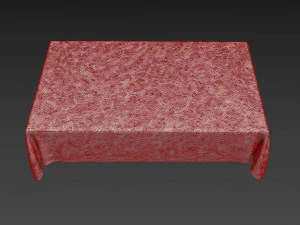 6 Models with pleated tablecloth 3D Model
