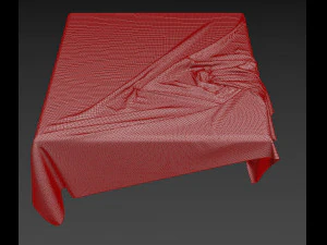 6 Models with pleated tablecloth 3D Model