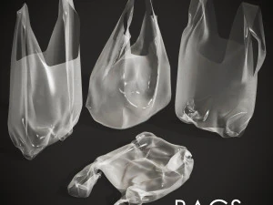 Set Plastic Bags 3D Model