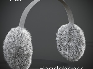 Fur headphones 3D Model