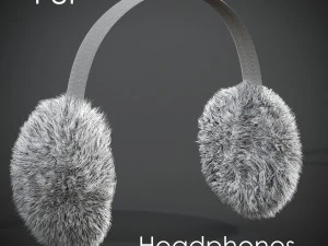 Cuffie in pelliccia Modello 3D