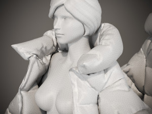 Puffer Jacket Modelo 3D