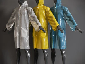 Yağmurluk mankeni giyiyor 3D Model