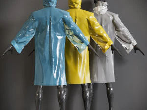 Raincoat mannequin wearing 3D Model