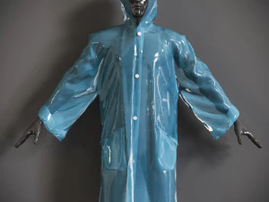 Raincoat mannequin wearing 3D Model