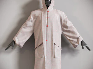 Raincoat mannequin wearing 3D Model