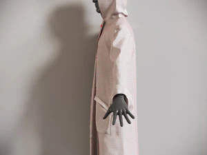 Raincoat mannequin wearing 3D Model