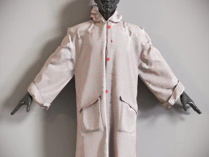 Raincoat mannequin wearing 3D Model