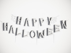 Halloween balloon letter 3D Model