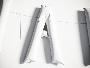 Halloween balloon letter 3D Model