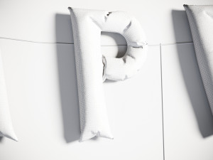 Halloween balloon letter 3D Model