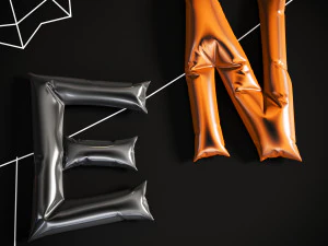 Halloween balloon letter 3D Model