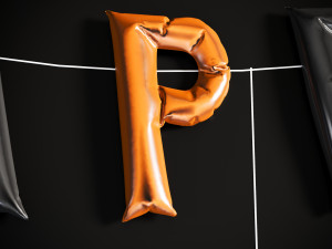 Halloween balloon letter 3D Model