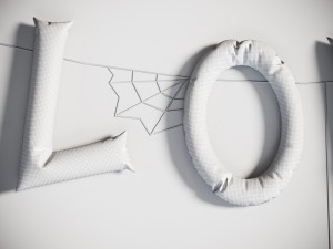Halloween balloon letter 3D Model