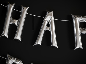 Balloons Happy Birthday 3Dモデル