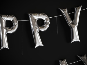 Balloons Happy Birthday 3Dモデル