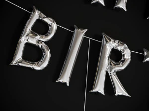 Balloons Happy Birthday 3D Model