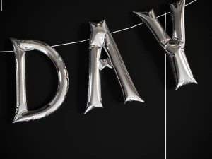 Balloons Happy Birthday 3D Model