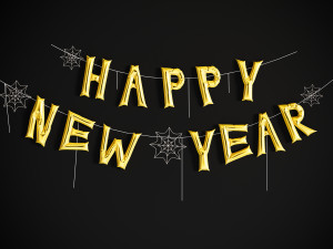 Balloons Happy New Year 3D 模型