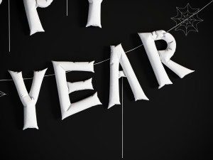 Balloons Happy New Year Modello 3D