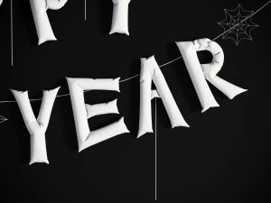 Balloons Happy New Year 3D Model