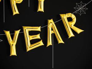 Balloons Happy New Year 3D Model