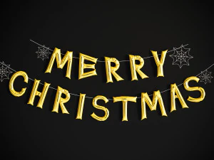 풍선 메리 크리스마스 3D 모델