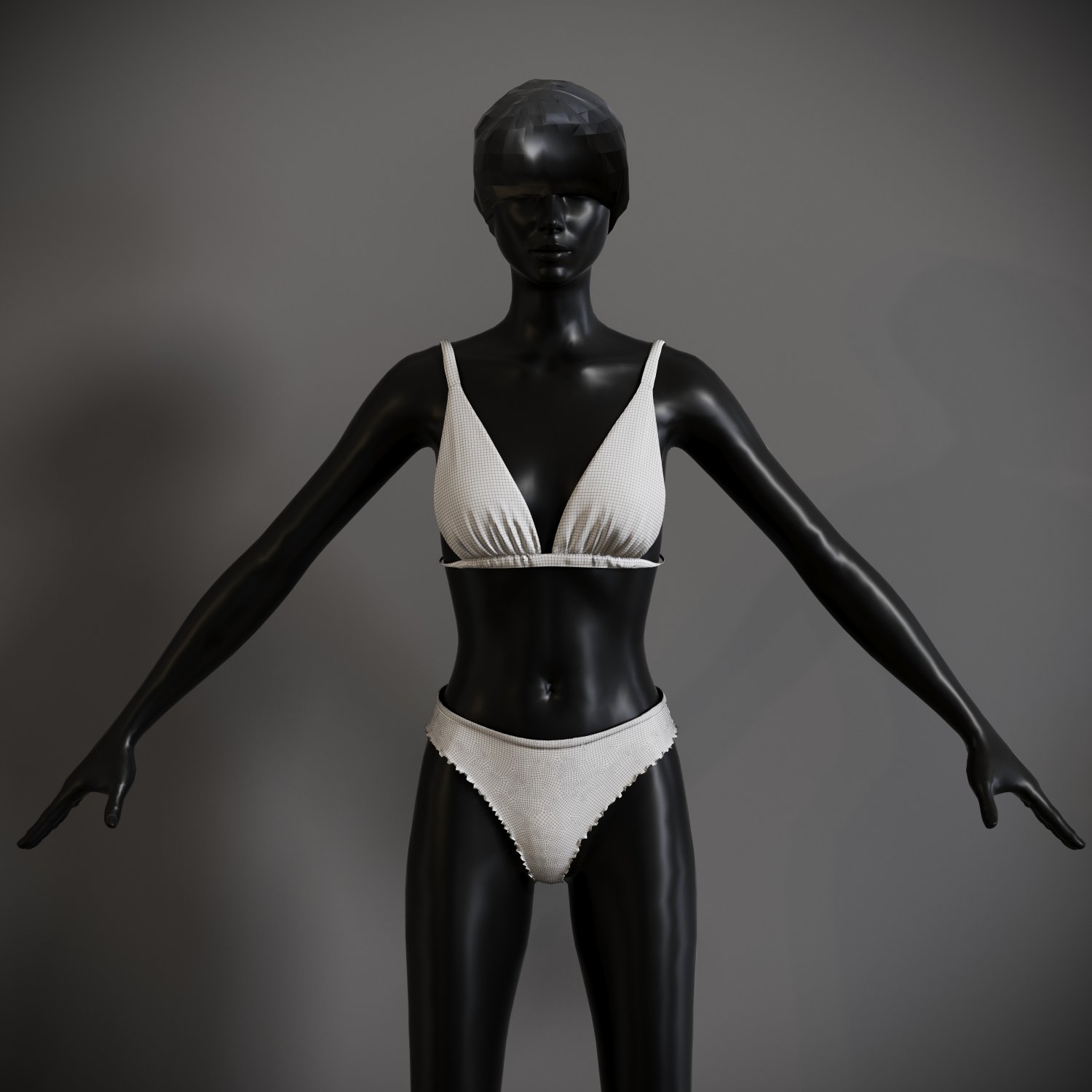 Underwear mannequin in gold bikini 3D Model in Clothing 3DExport