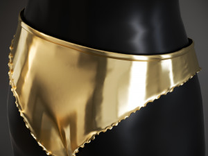 Underwear mannequin in gold bikini 3D Model