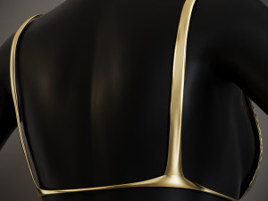 Underwear mannequin in gold bikini 3D Model