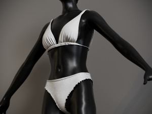 Underwear mannequin in gold bikini 3D Model