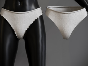 Underwear mannequin in gold bikini 3D Model