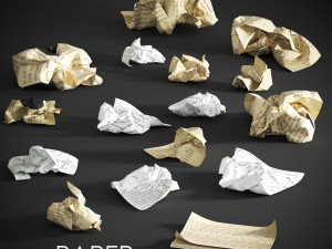 Crumpled paper 3D मॉडल