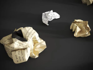 Crumpled paper 3D Model