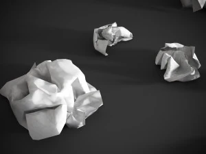 Crumpled paper 3D Model