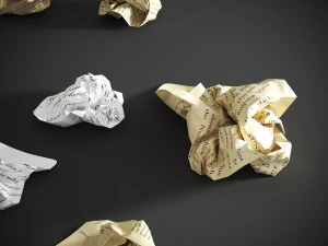 Crumpled paper 3D Model
