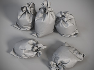 Sack Low poly bag 3D Model