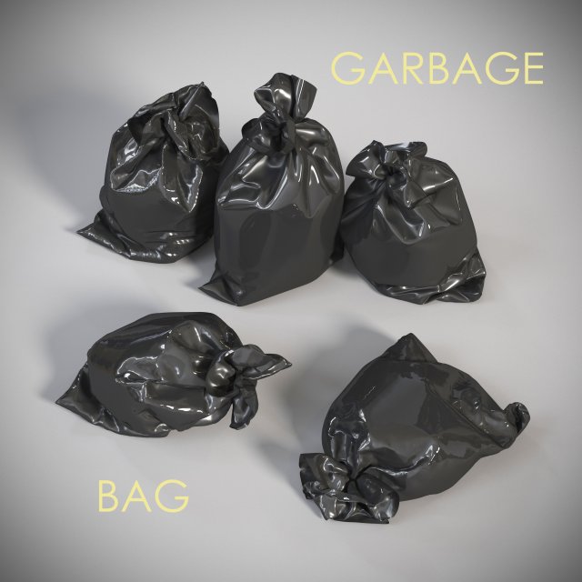 Carbage bag Model 3D .c4d .max .obj .3ds .fbx .stl .blend